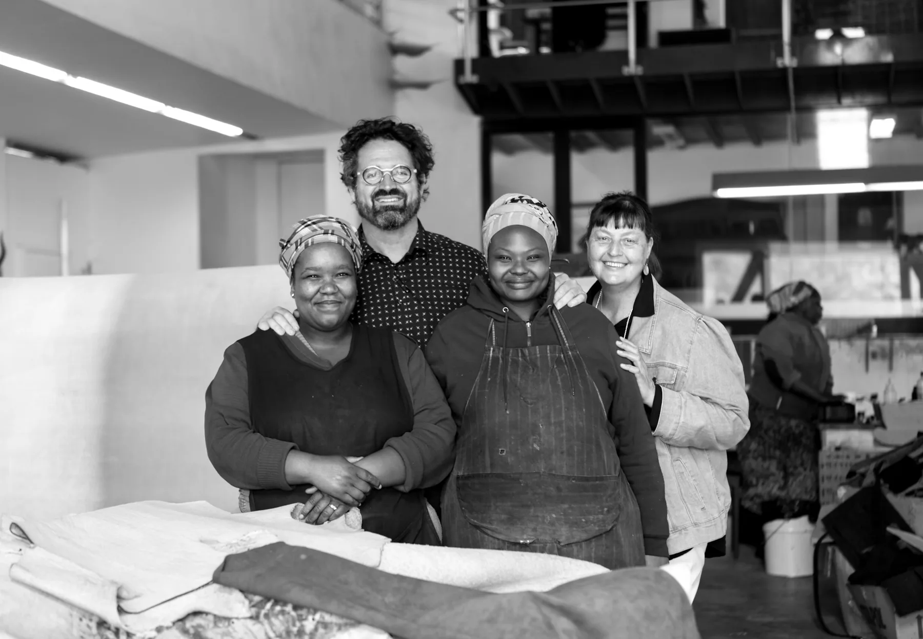 Members of the Els and Co team in their leather workshop